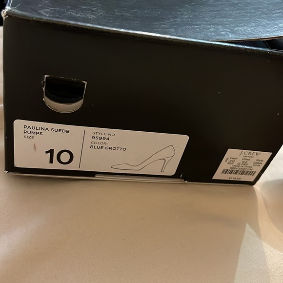 J Crew Factory Paulina suede pumps blue grotto color size 10 - Picture 8 of 8